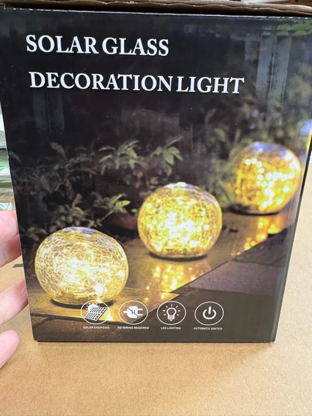 Solar Glass Decoration Light - Multicolor